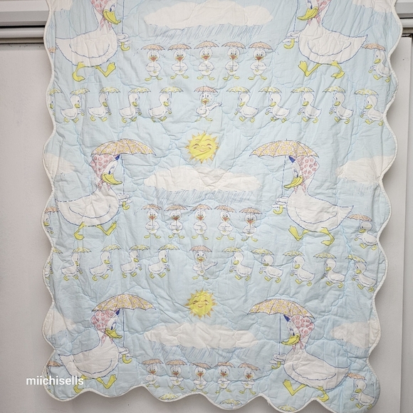 Vintage Baby Crib Blanket/duvet 1960s Print - Picture 1 of 5